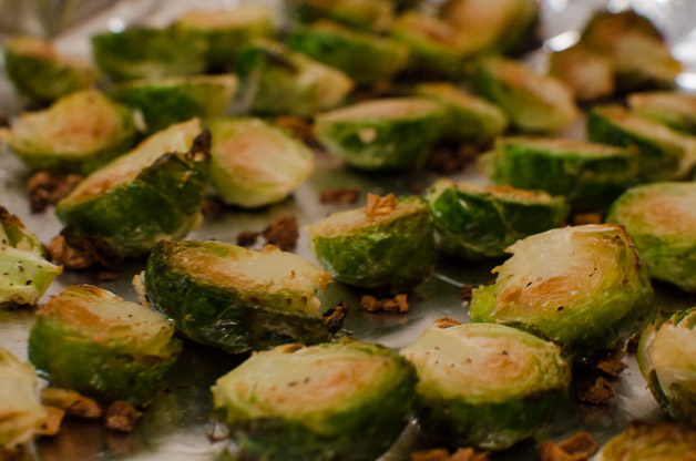 Baked brussels sprouts