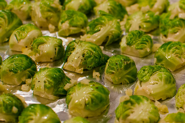Pre-baked brussels sprouts